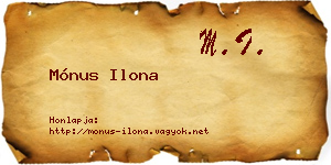 Mónus Ilona névjegykártya